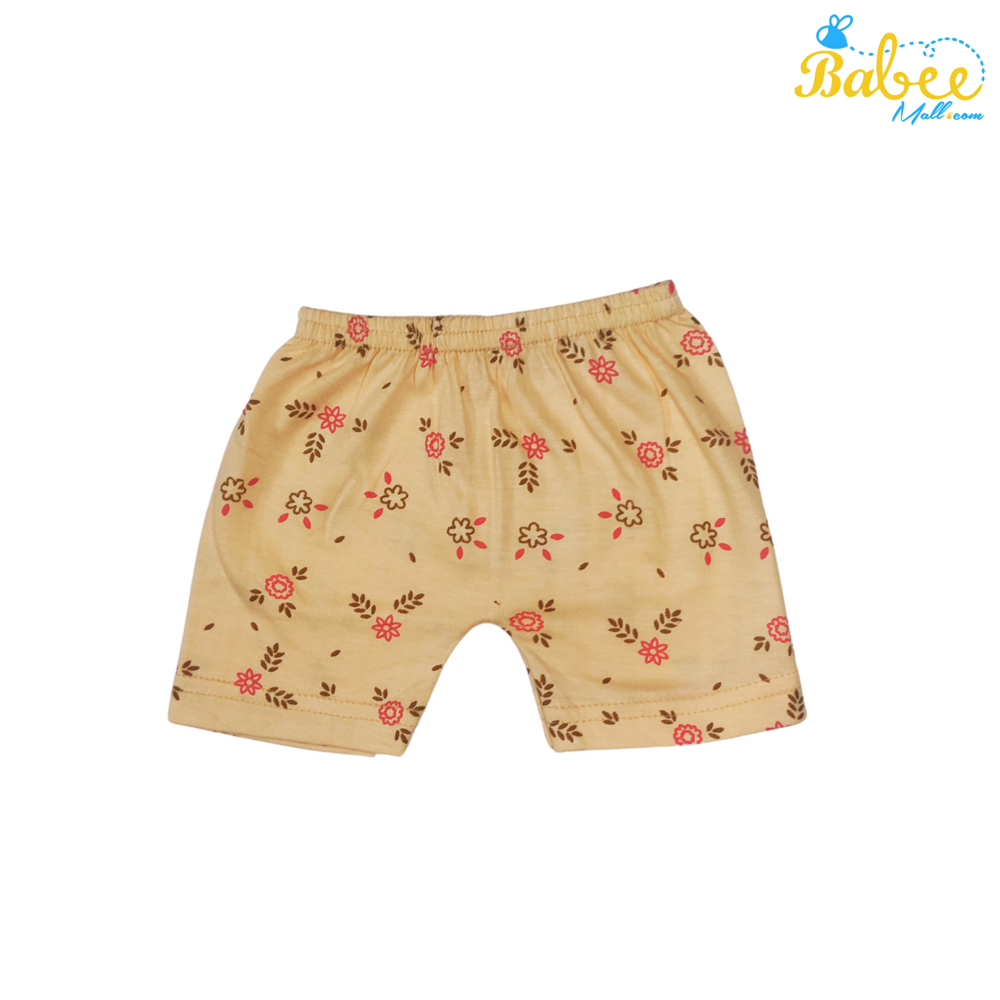 Organic Cotton Newborn Button Jhablas Top and Shorts Set (0-9 Months) (Unisex) Brown