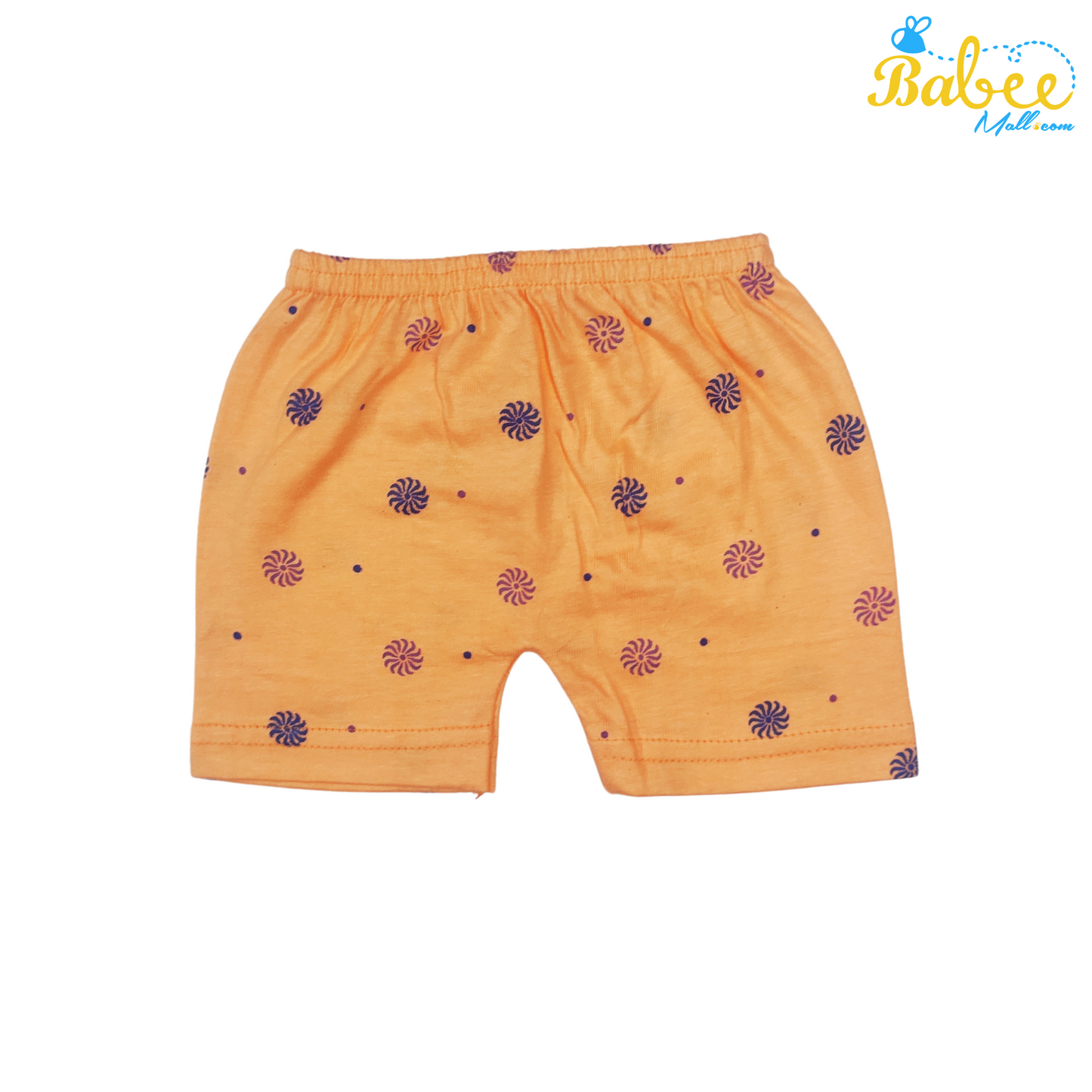 Organic Cotton Newborn Button Jhablas Top and Shorts Set (0-9 Months) (Unisex) Orange