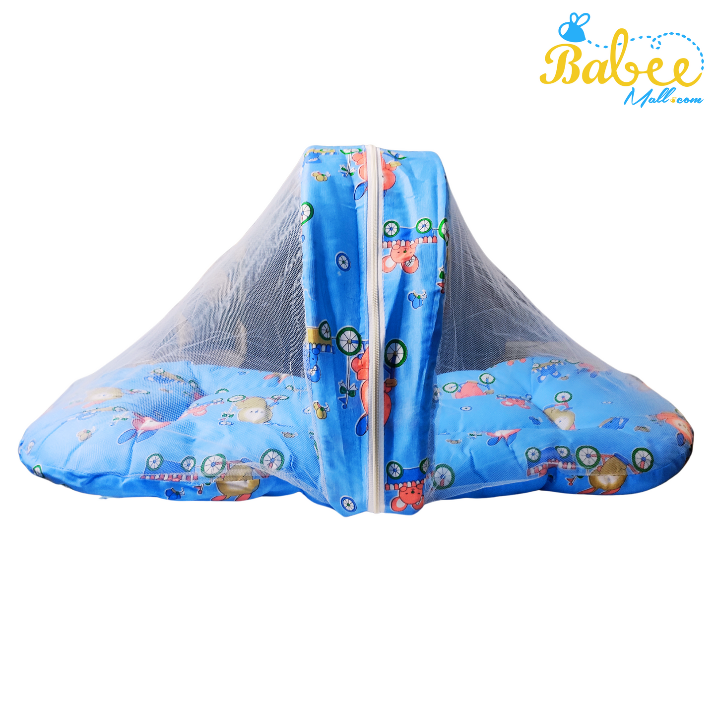 Baby Sleeping Bed with Mosquito Net (Blue Rabbit)