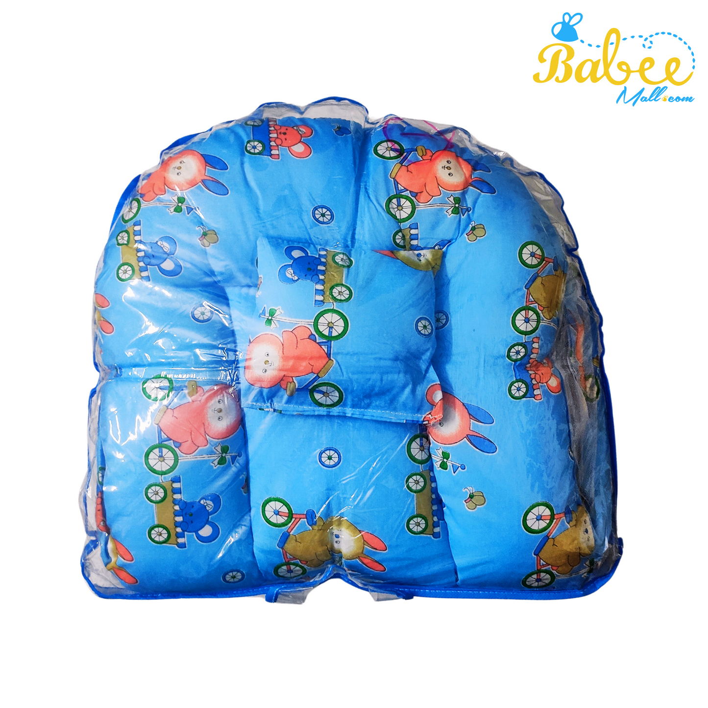 Baby Sleeping Bed with Mosquito Net (Blue Rabbit)