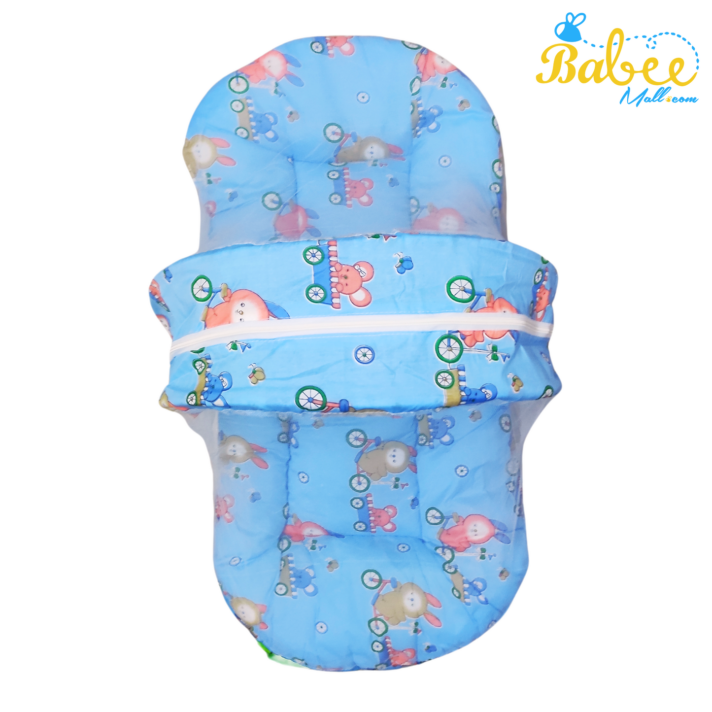 Baby Sleeping Bed with Mosquito Net (Blue Rabbit)
