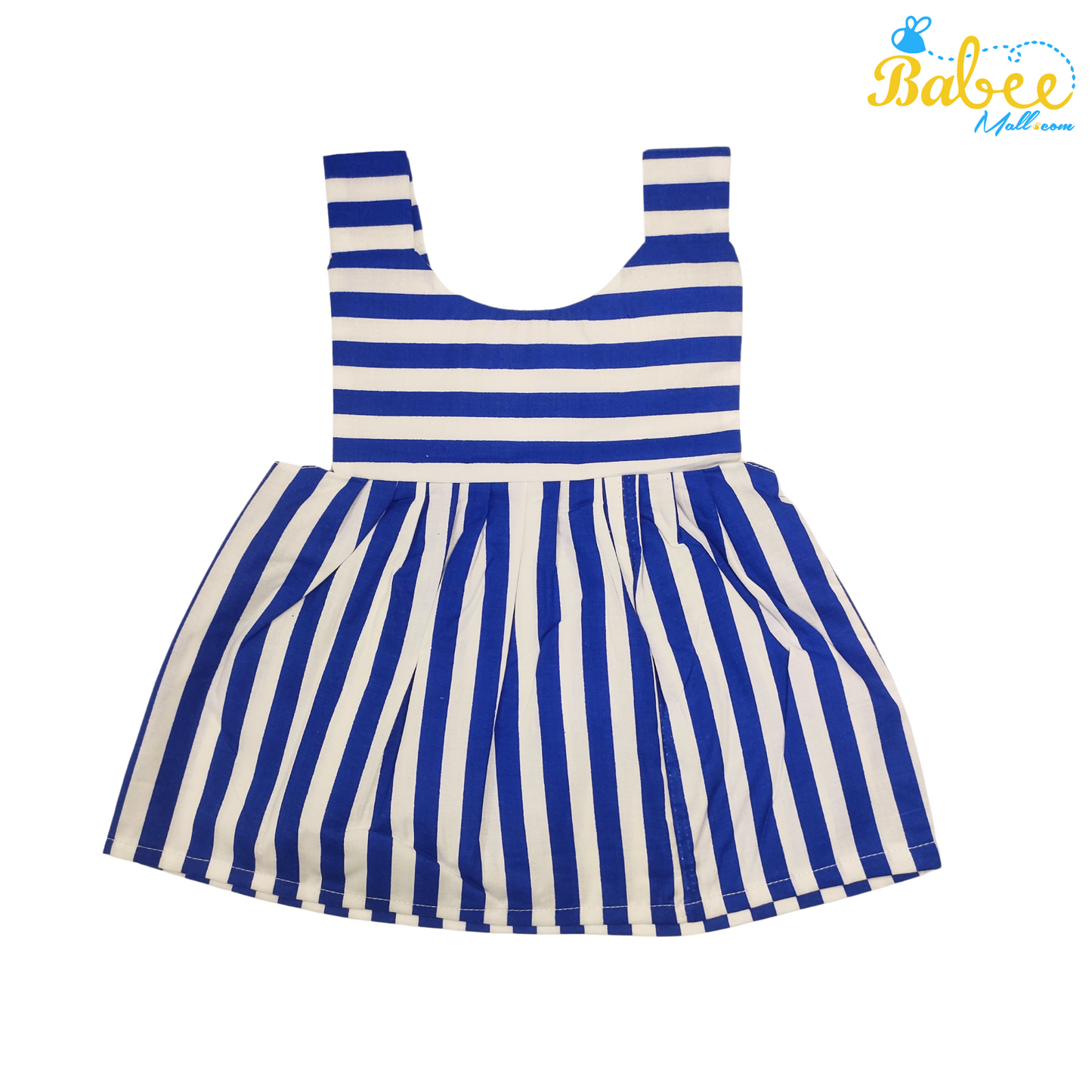 Baby Cotton Frock with Zebra Design 3-9 Months (Blue)