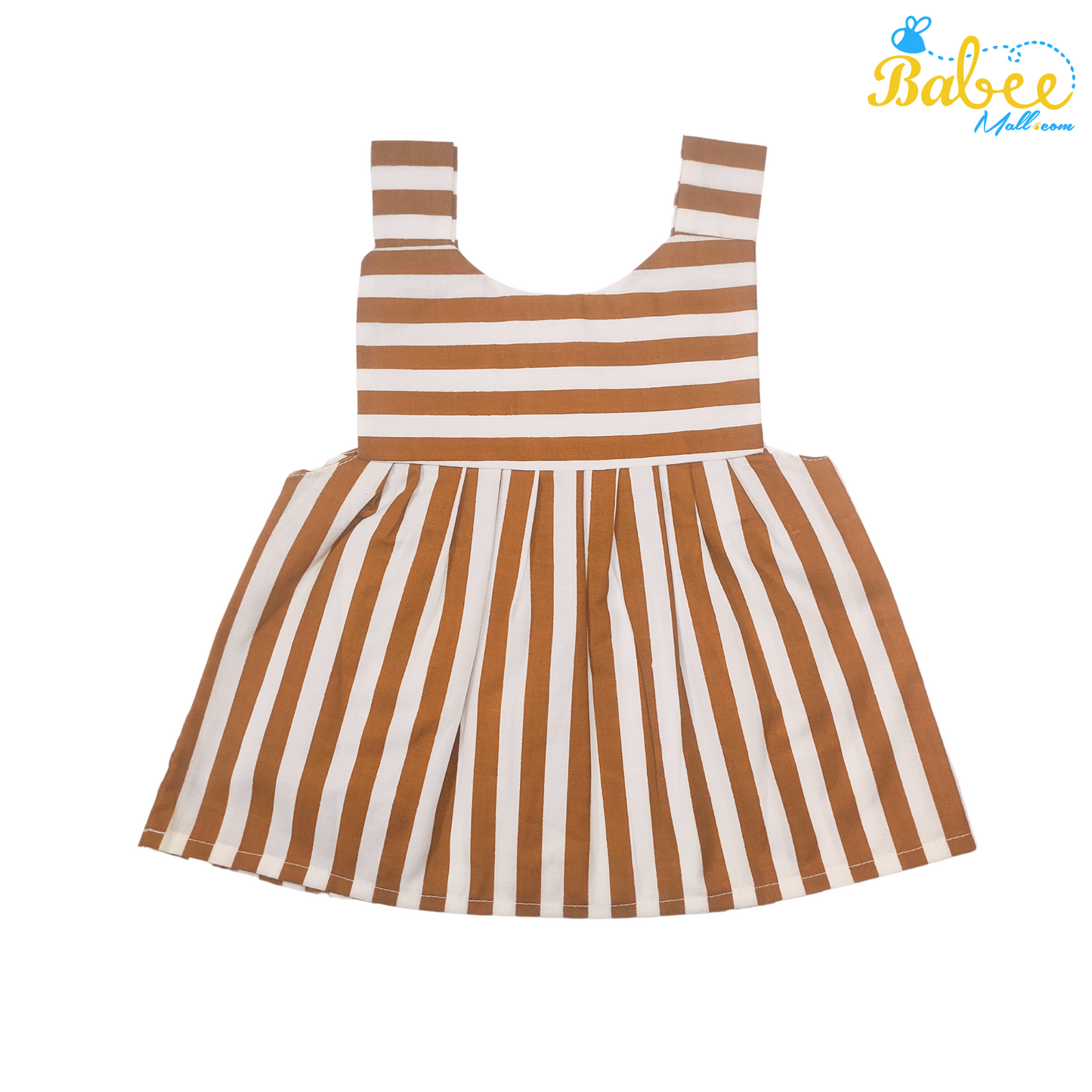 Baby Cotton Frock with Zebra Design 3-9 Months (Brown)