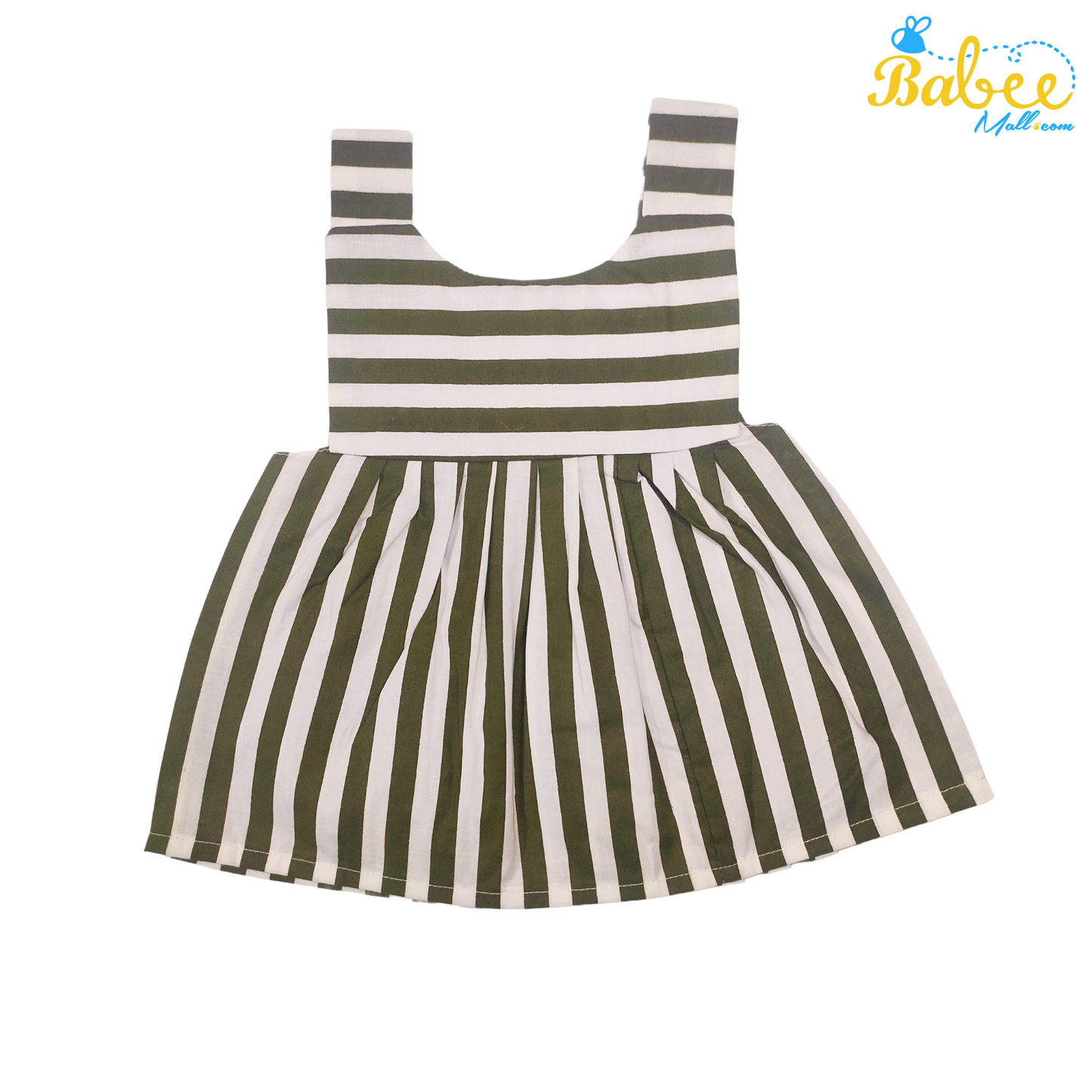 Baby Cotton Frock with Zebra Design 3-9 Months (Green)