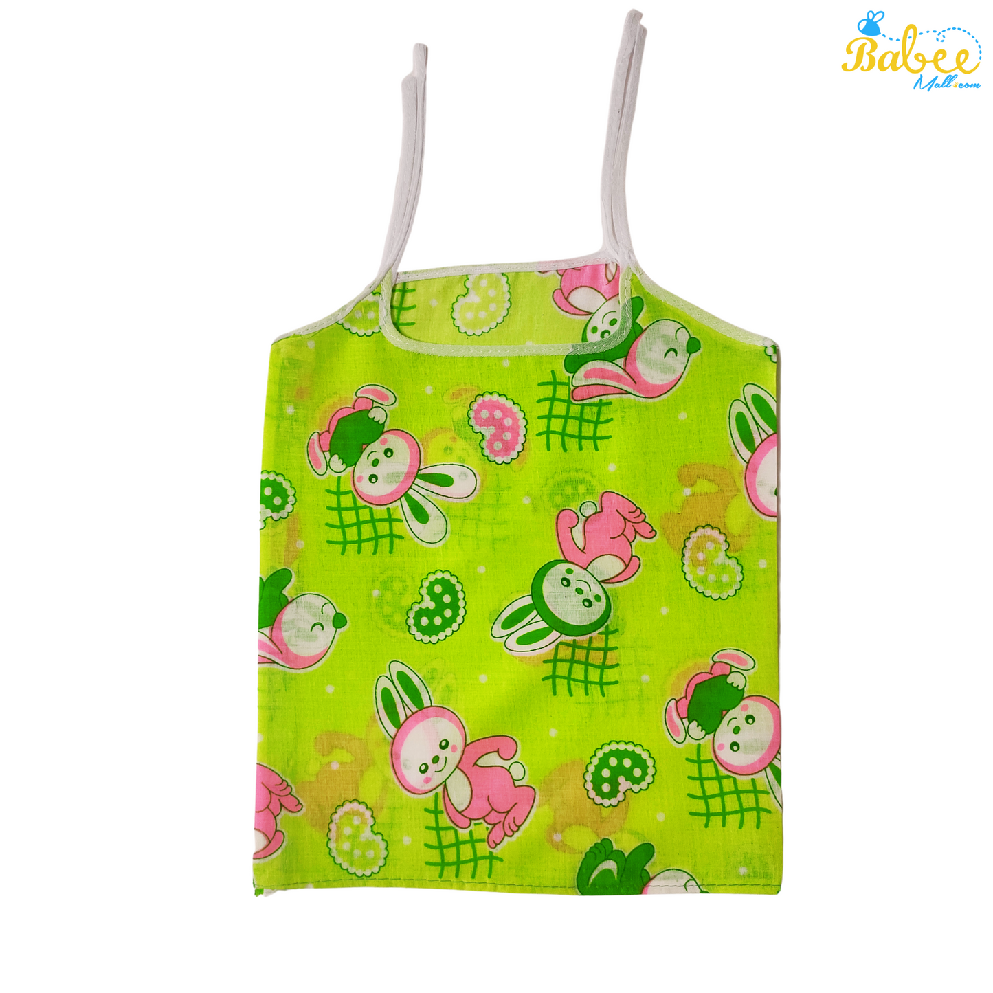 Organic Cotton Newborn Knot Jhablas (0-6 Months) (Unisex) Green Rabbit