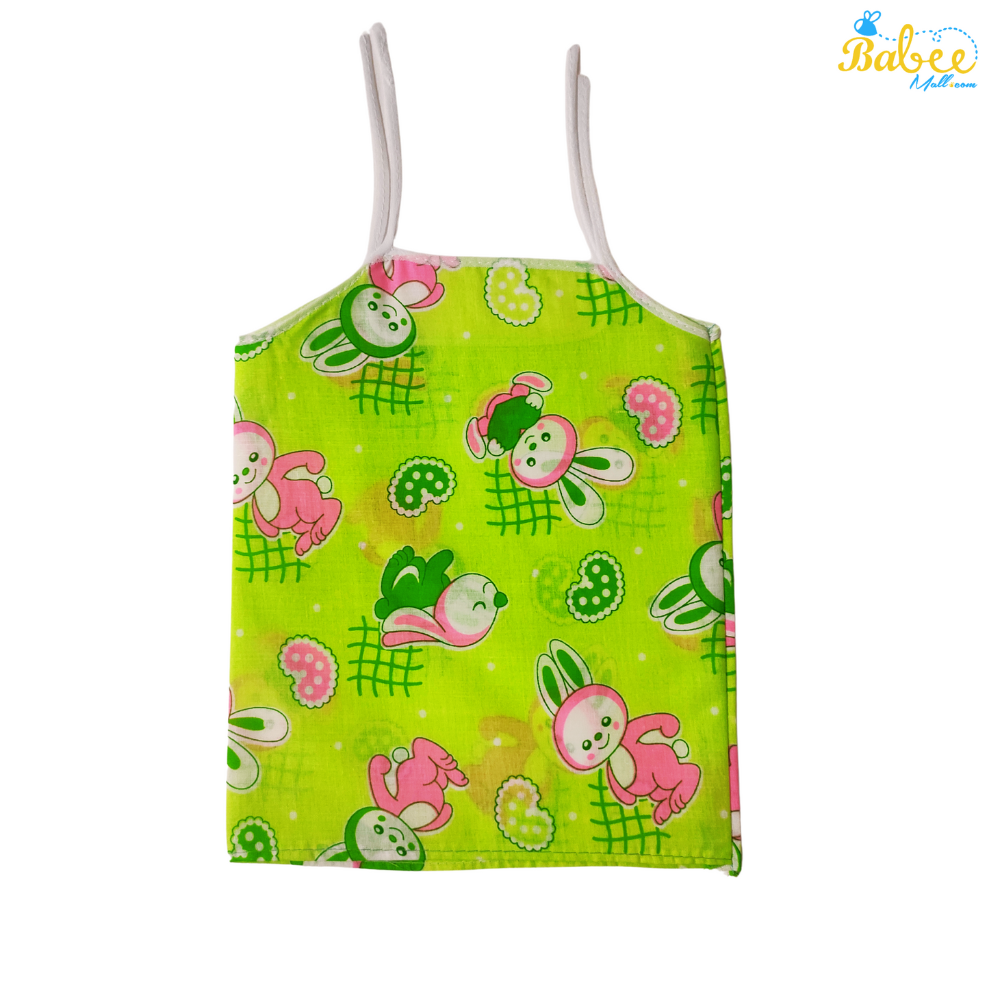 Organic Cotton Newborn Knot Jhablas (0-6 Months) (Unisex) Green Rabbit