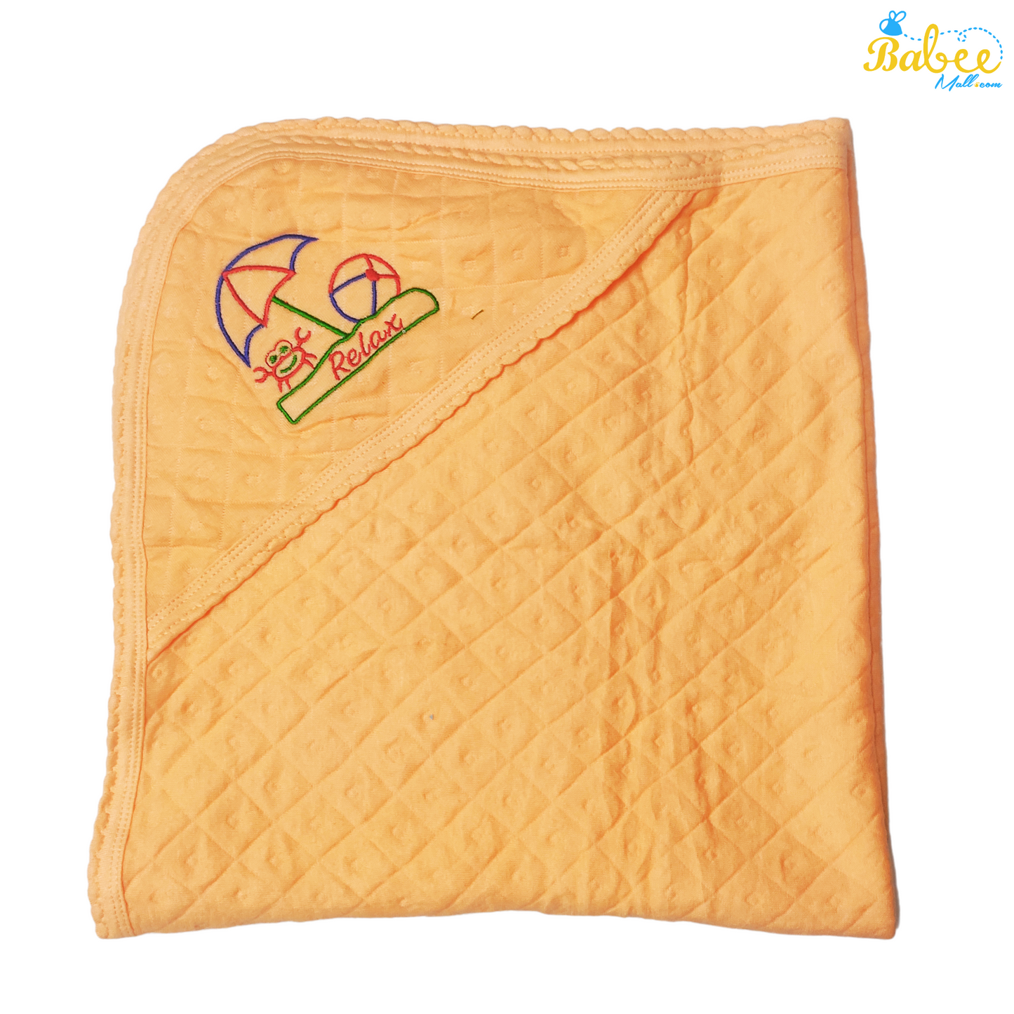 Hooded Towel for Newborns Cotton (Orange)
