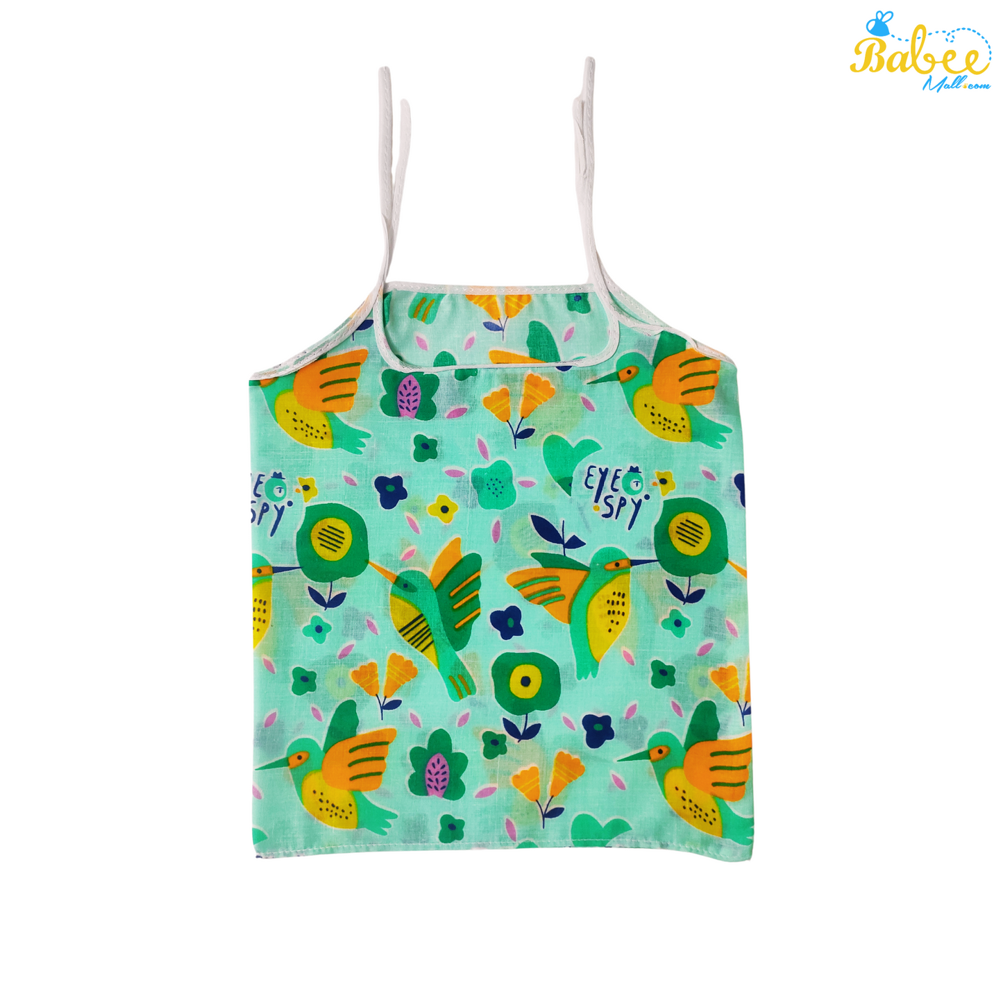 Organic Cotton Newborn Knot Jhablas (0-6 Months) (Unisex) Green Bird