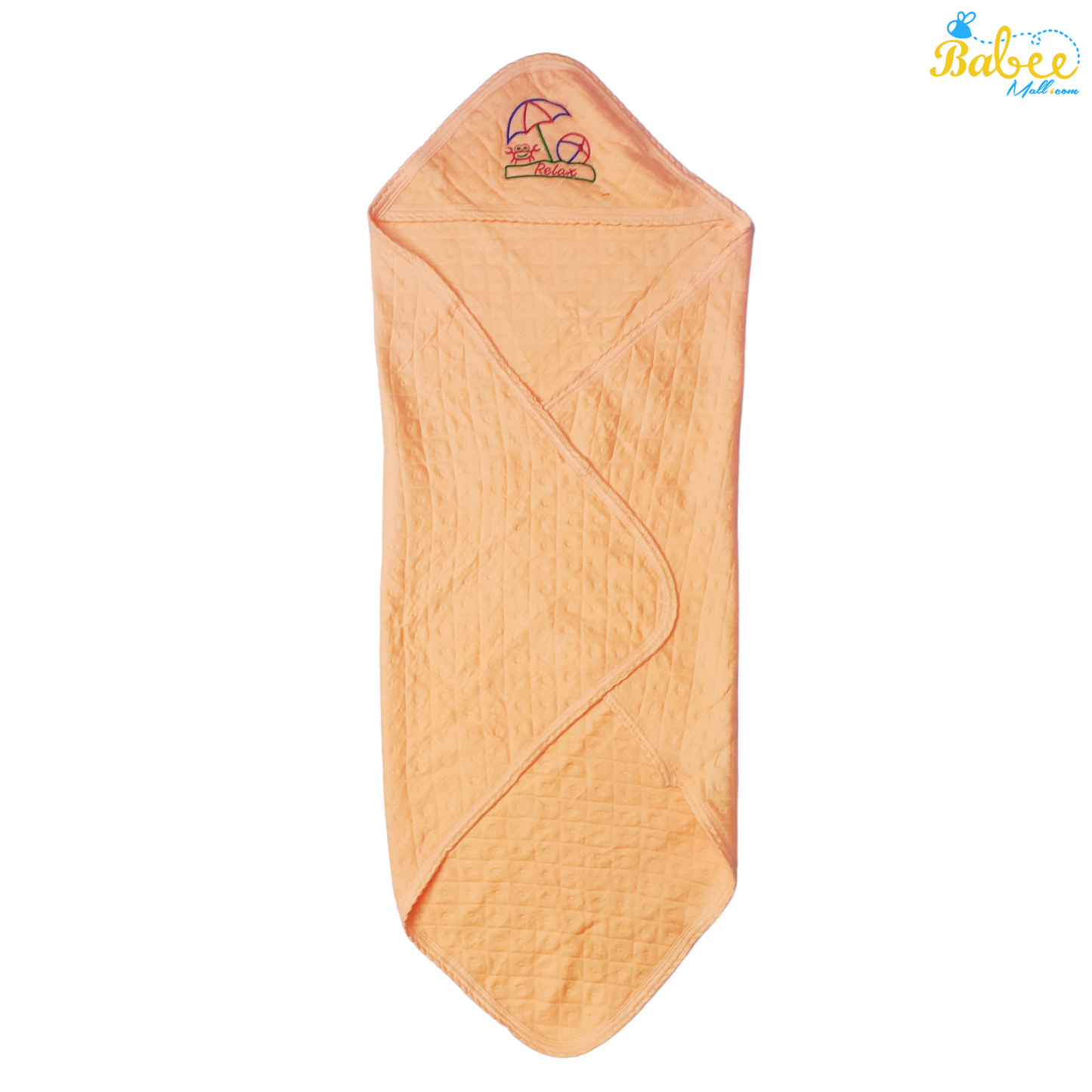Hooded Towel for Newborns Cotton (Orange)