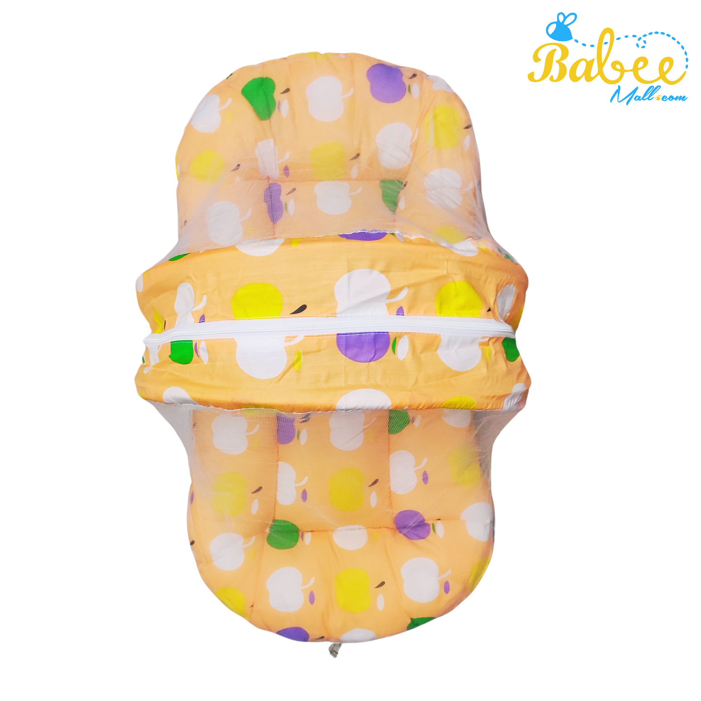 Baby Sleeping Bed with Mosquito Net (Orange Apple)