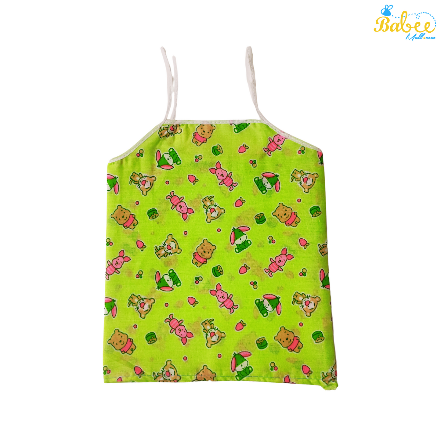 Organic Cotton Newborn Knot Jhablas (0-6 Months) (Unisex) Green Teddy