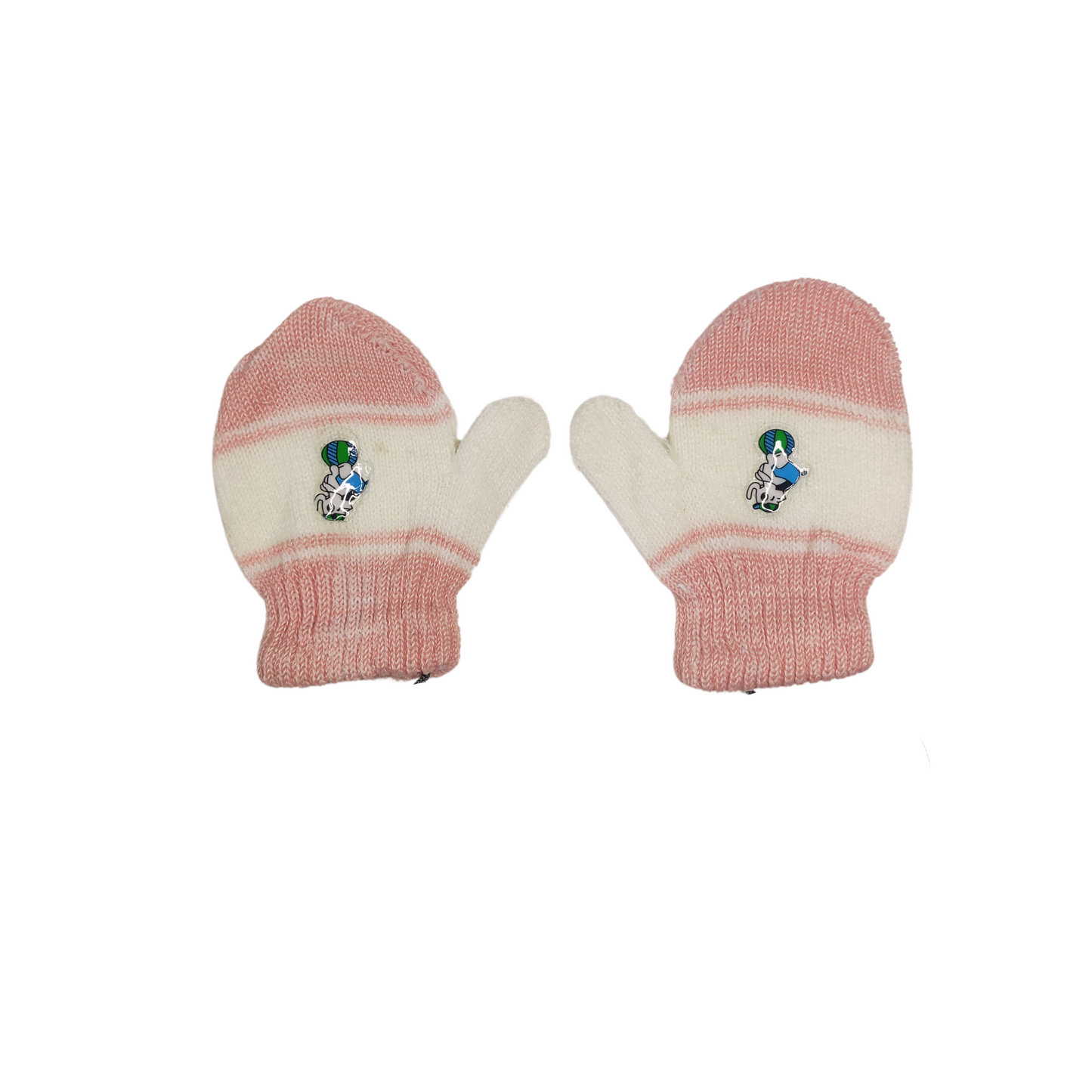 Newborn Baby Woolen Mittens Peach (Hand Glove)