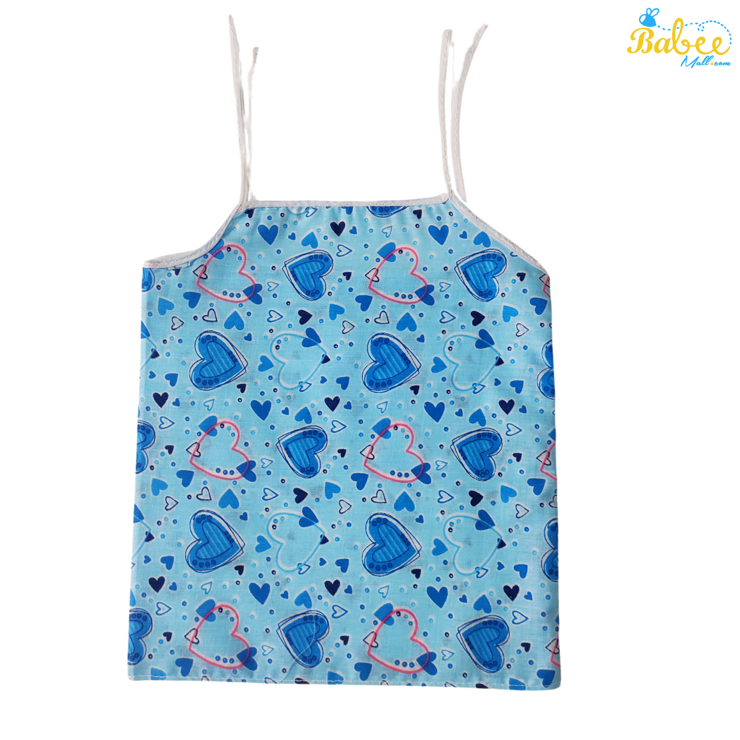 Organic Cotton Newborn Knot Jhablas (0-6 Months) (Unisex) Blue Heart