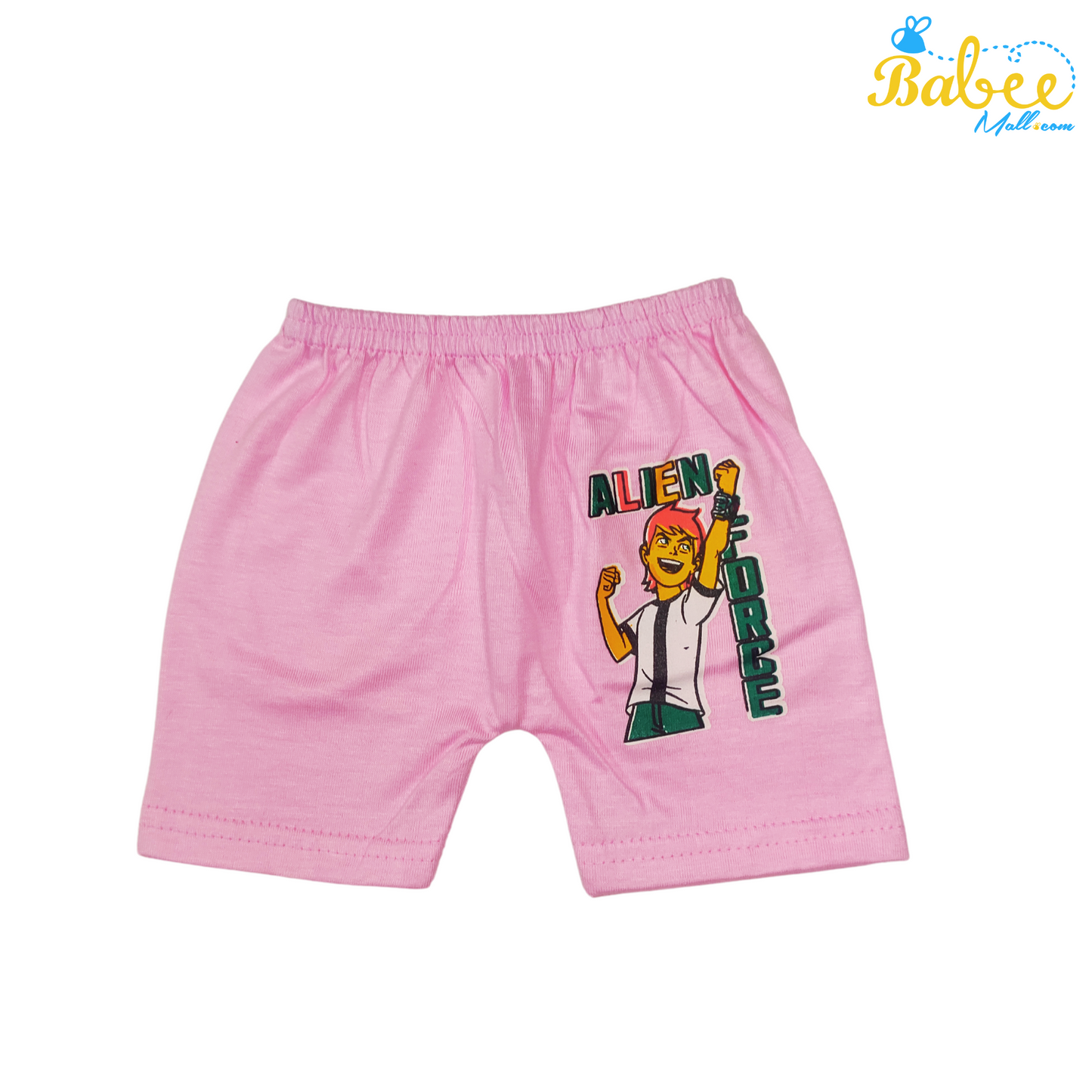 Organic Cotton Newborn KnotJhablas Top and Shorts Set (0-9 Months) (Unisex) Baby Pink Goofy