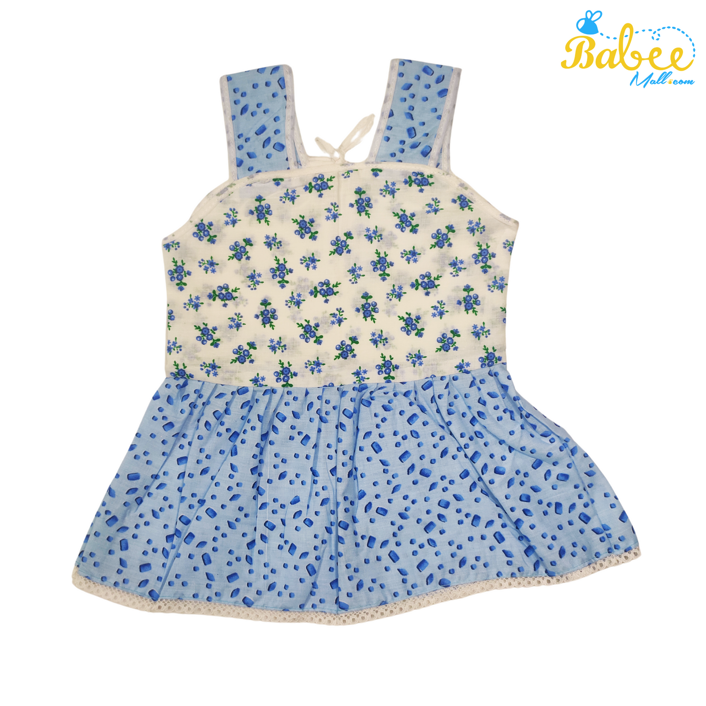 Baby Cotton Frock Infant Clothing (3-9 months) Blue Diamond