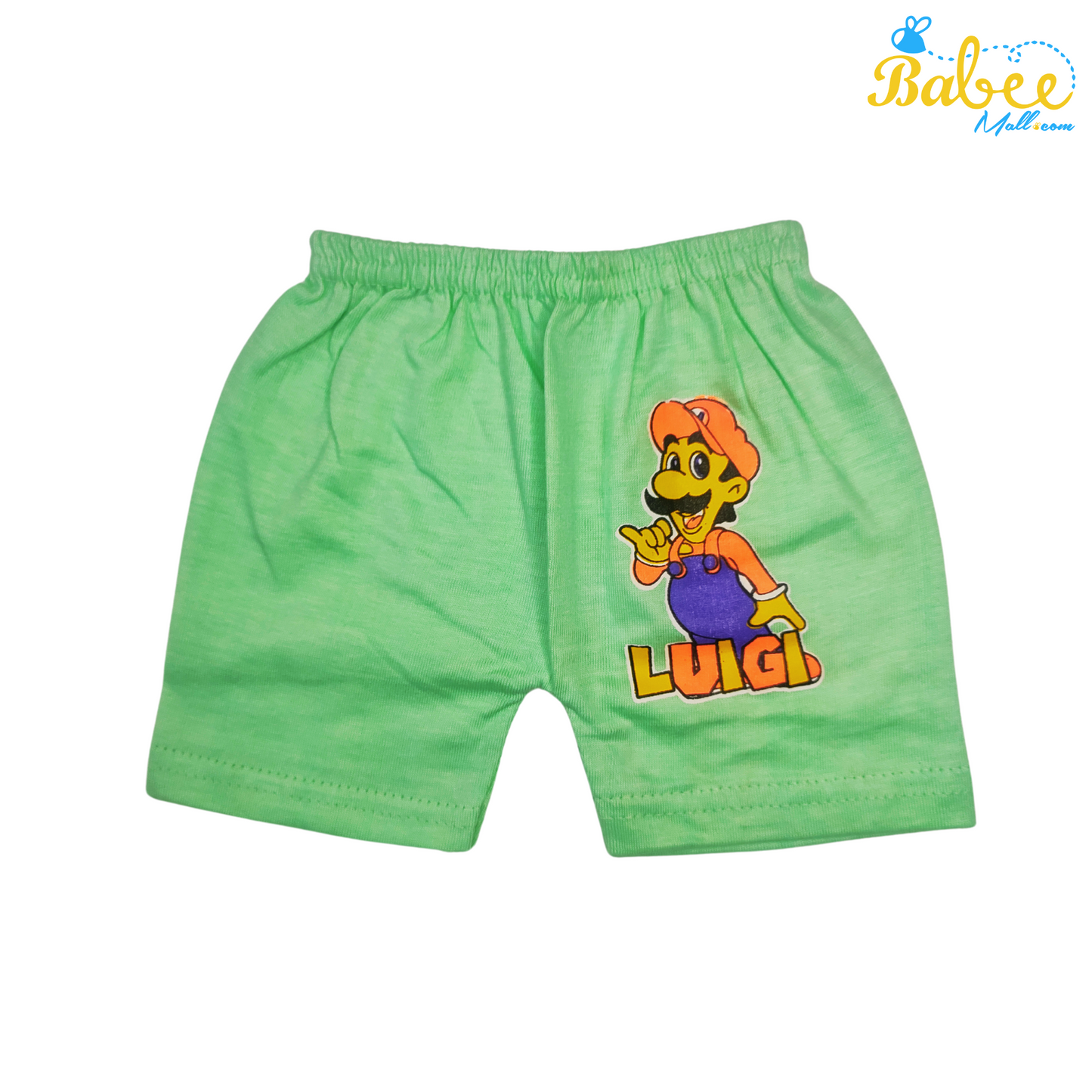 Organic Cotton Newborn KnotJhablas Top and Shorts Set (0-9 Months) (Unisex) Baby Green Bunny