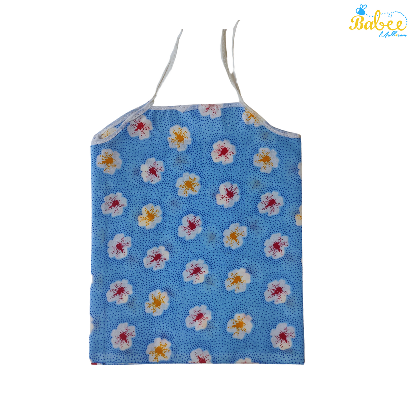 Organic Cotton Newborn Knot Jhablas (0-6 Months) (Unisex) Blue Flowers