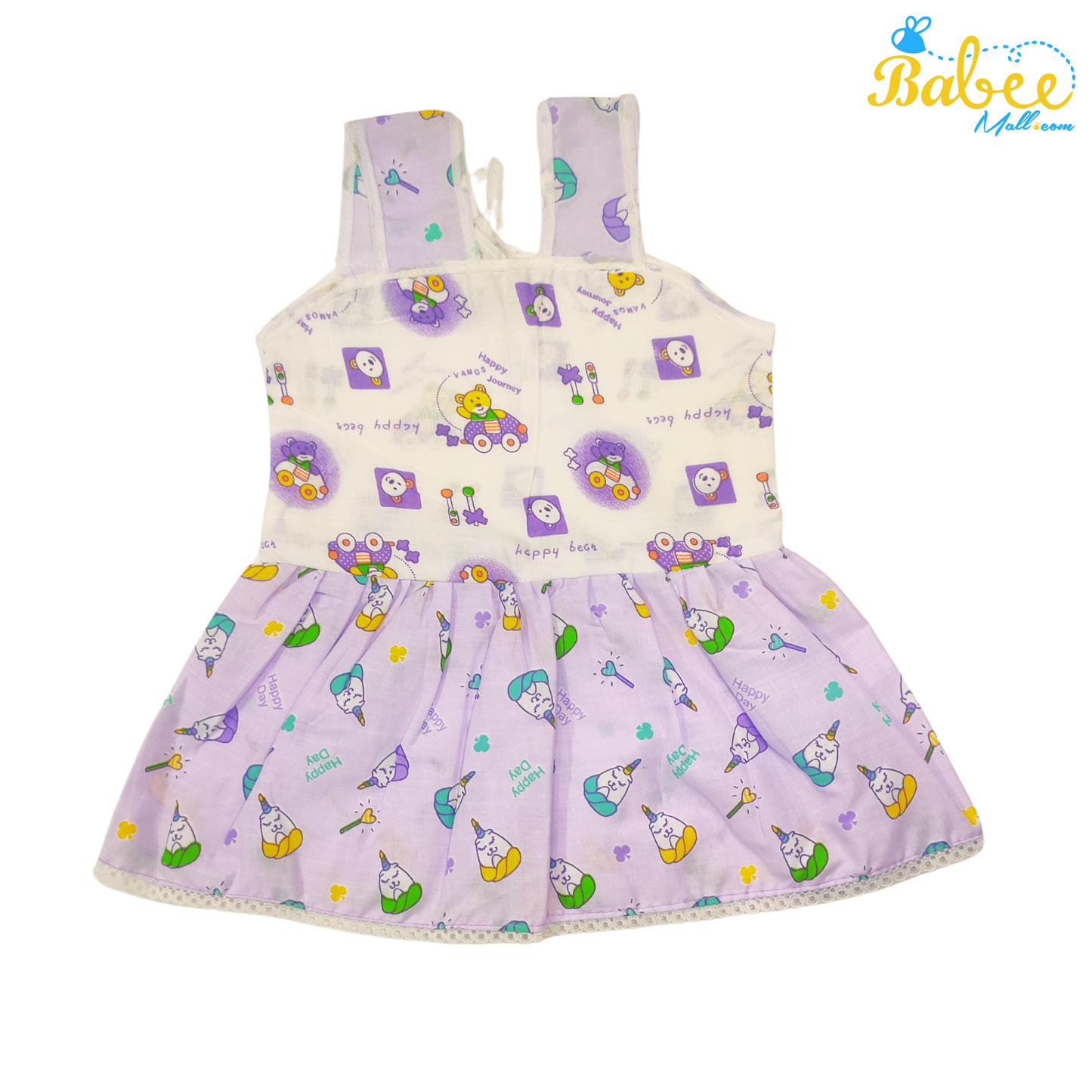 Baby Cotton Frock Infant Clothing (3-9 months) Lavender Happy Journey