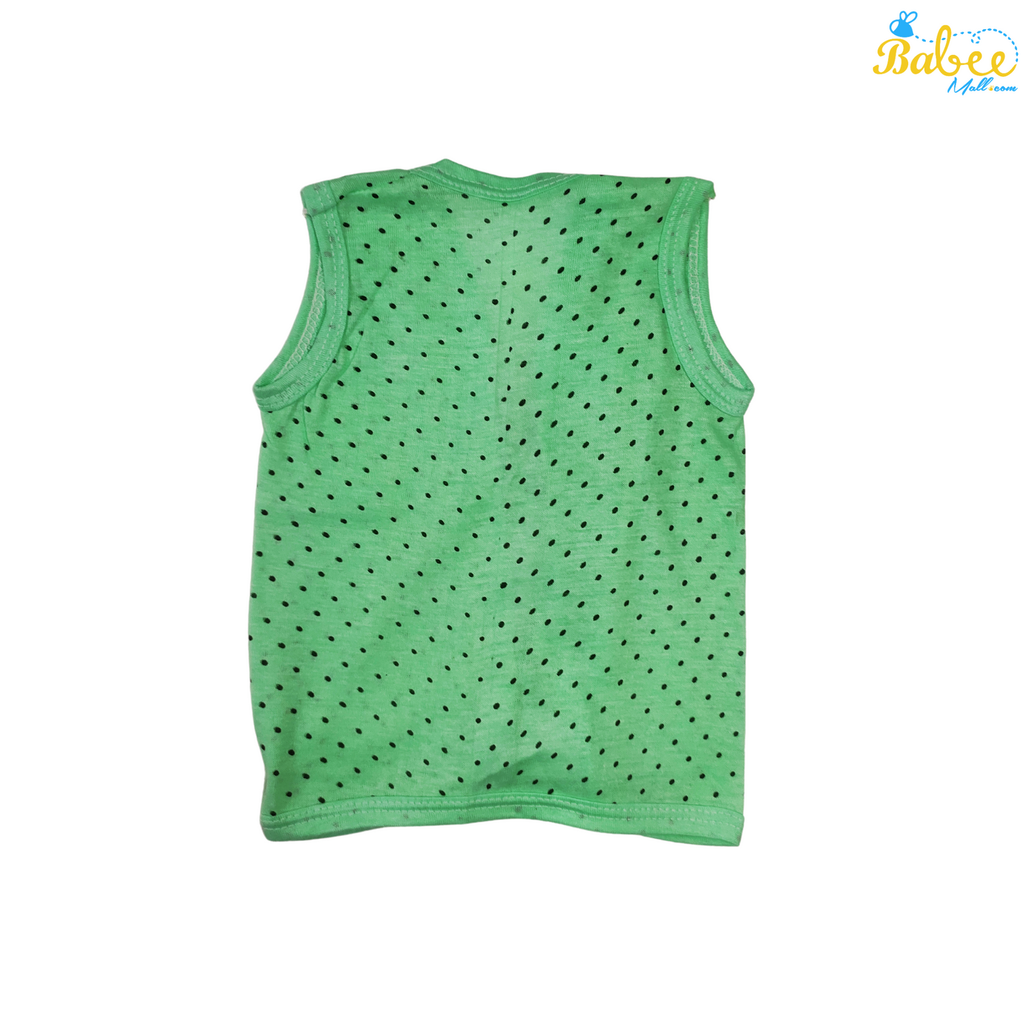 Organic Cotton Newborn Knot Jhablas (0-3 Months) (Unisex) Dotted Green