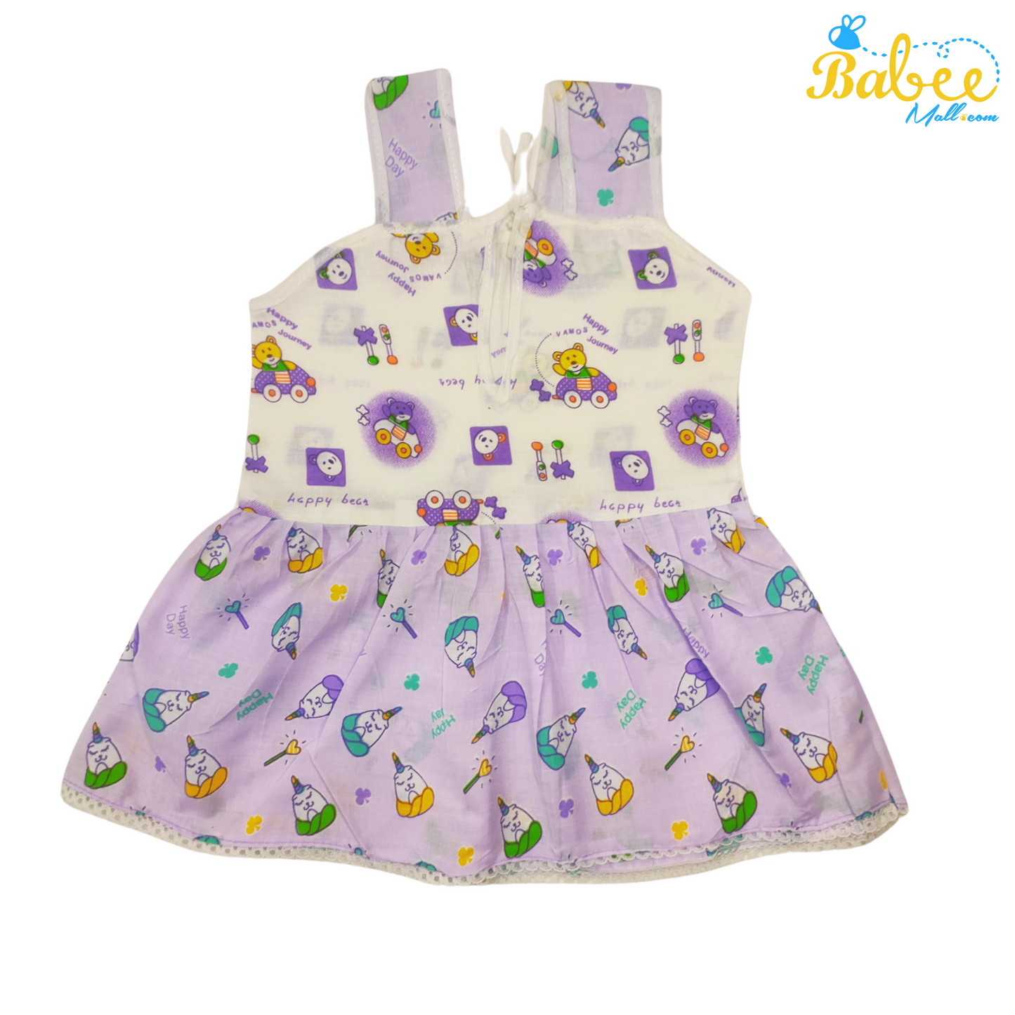 Baby Cotton Frock Infant Clothing (3-9 months) Lavender Happy Journey