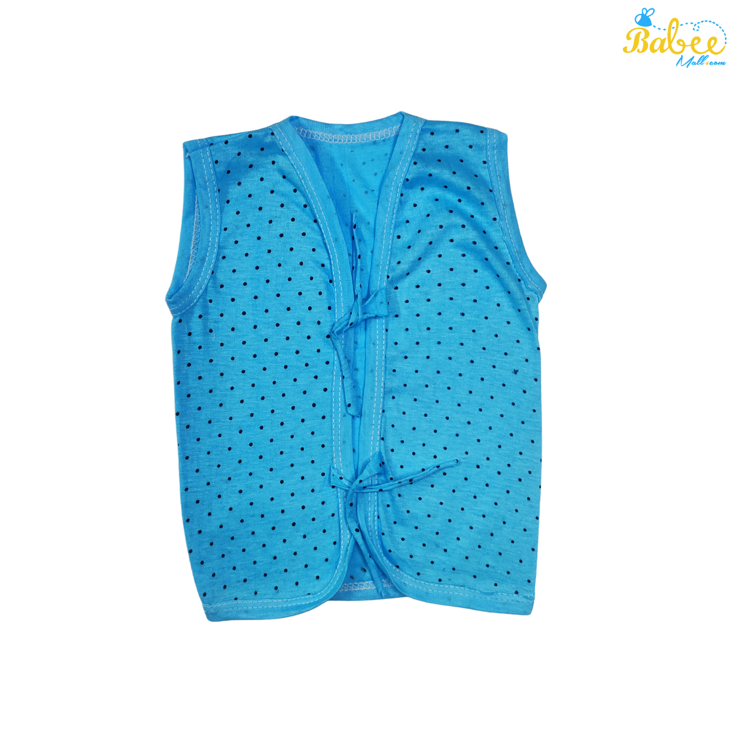 Organic Cotton Newborn Knot Jhablas (0-3 Months) (Unisex) Dotted Blue