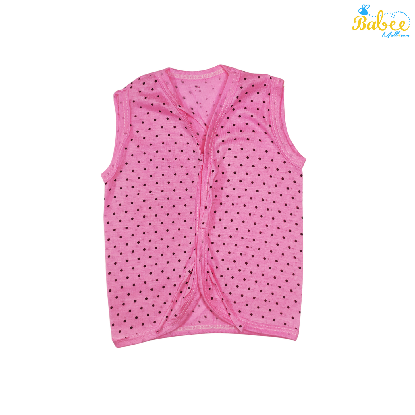 Organic Cotton Newborn Knot Jhablas (0-3 Months) (Unisex) Dotted Rose