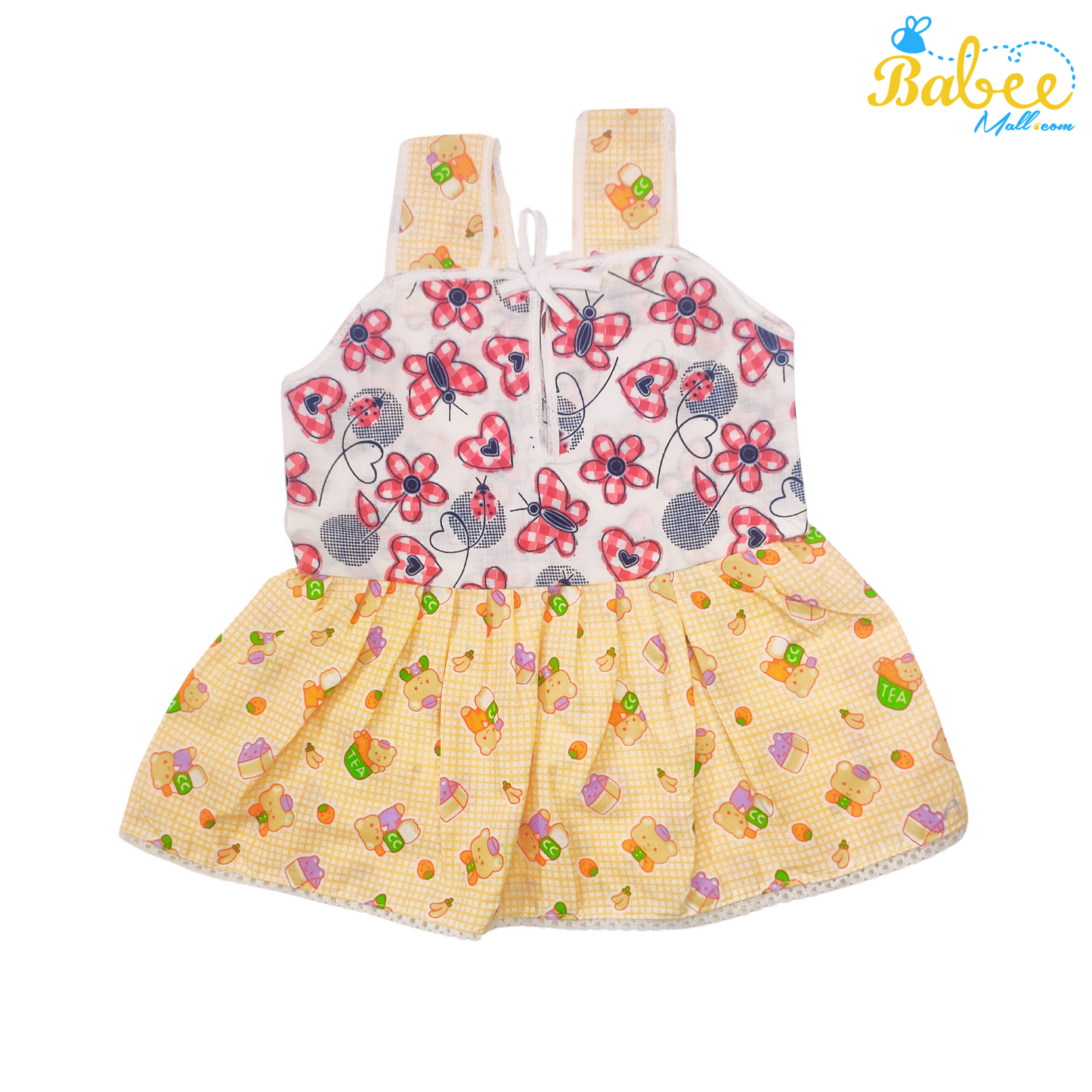 Baby Cotton Frock Infant Clothing (3-9 months) Peach Teddy