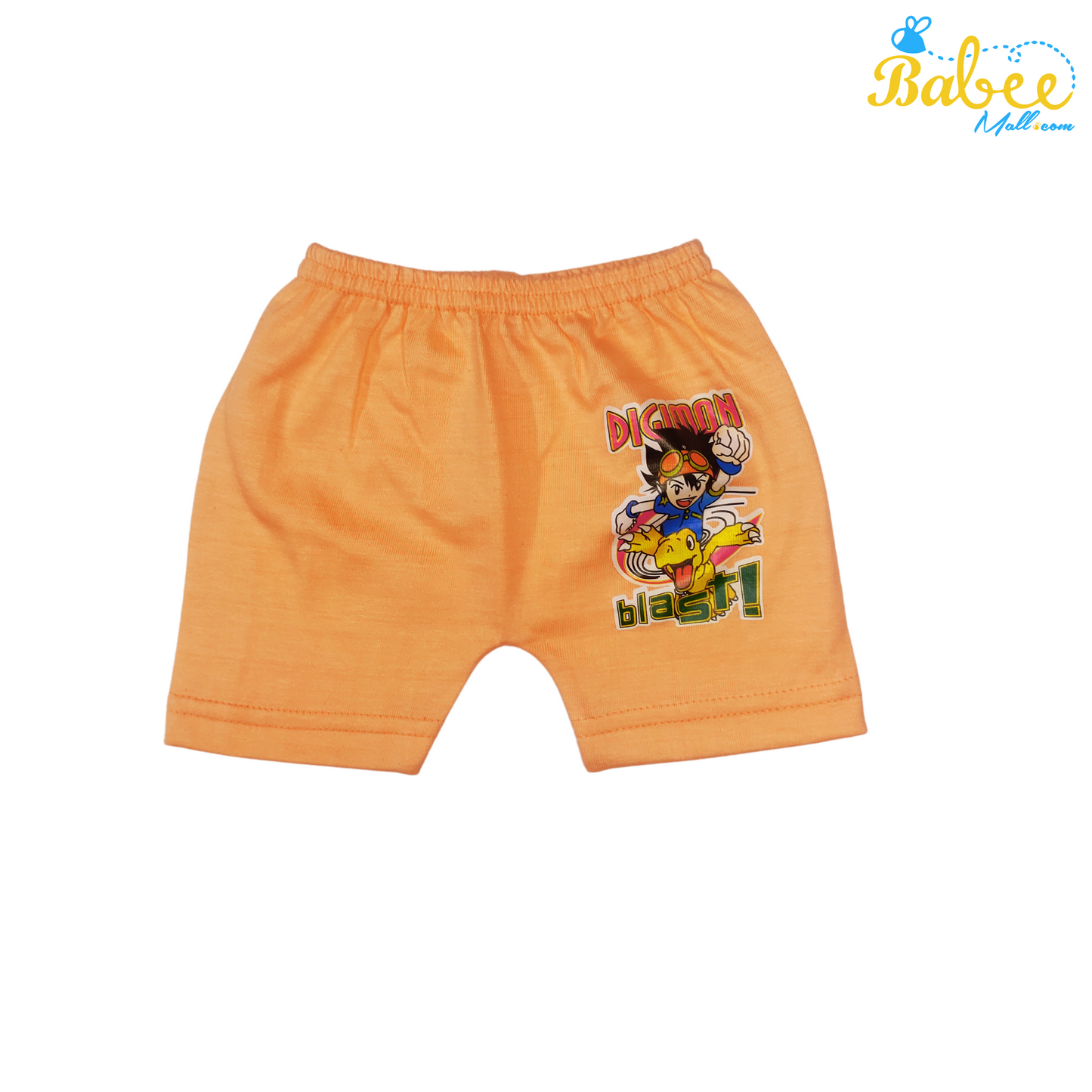 Organic Cotton Newborn KnotJhablas Top and Shorts Set (0-9 Months) (Unisex) Orange