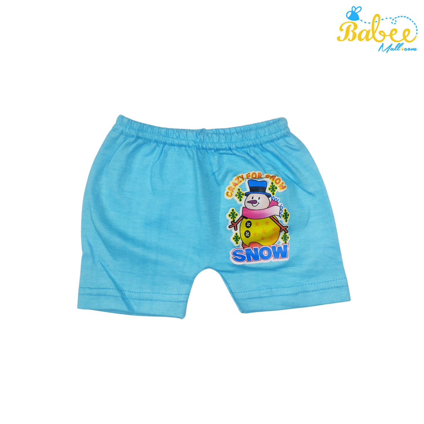 Organic Cotton Newborn KnotJhablas Top and Shorts Set (0-9 Months) (Unisex) Blue Cherry