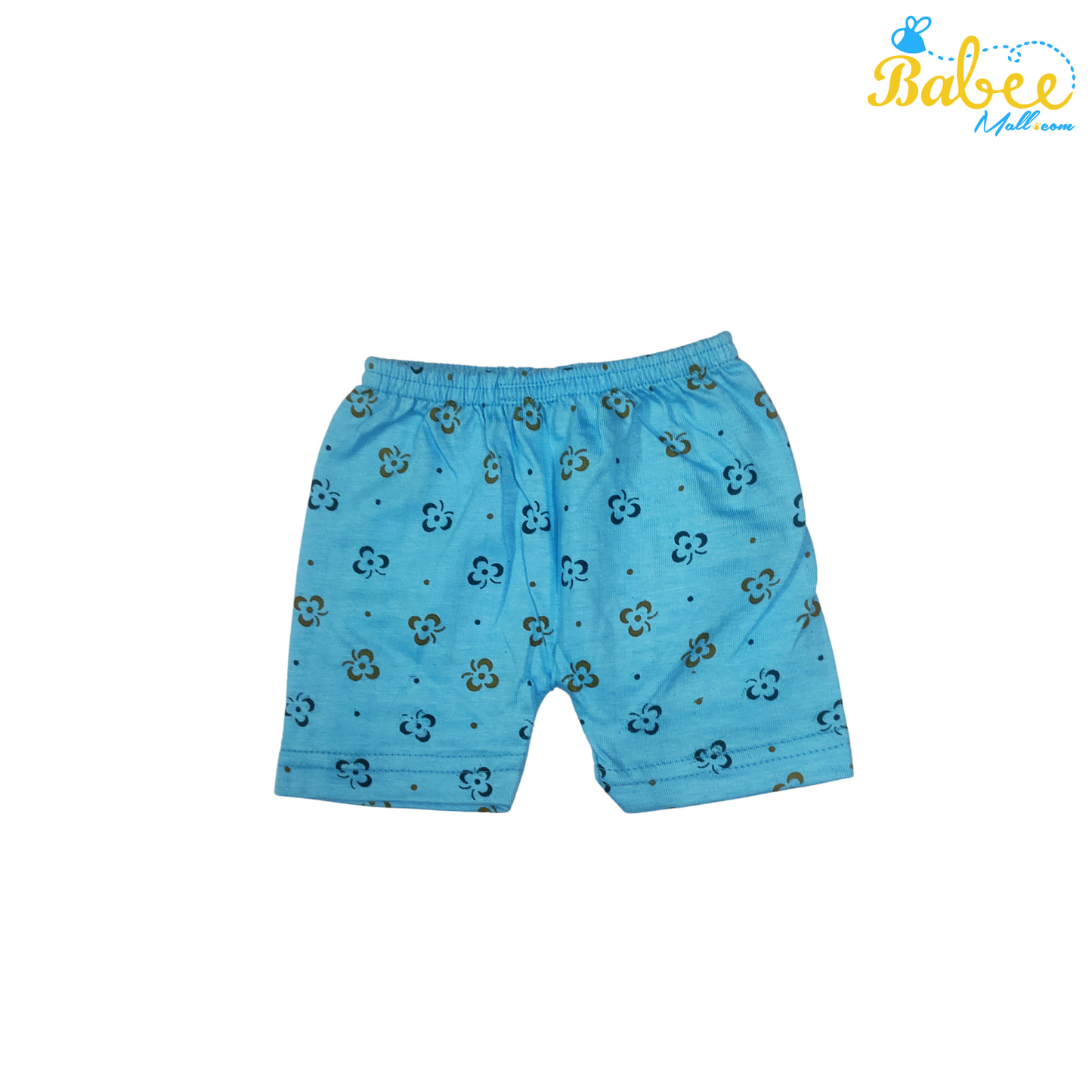 Organic Cotton Newborn Button Jhablas Top and Shorts Set (0-9 Months) (Unisex) Blue