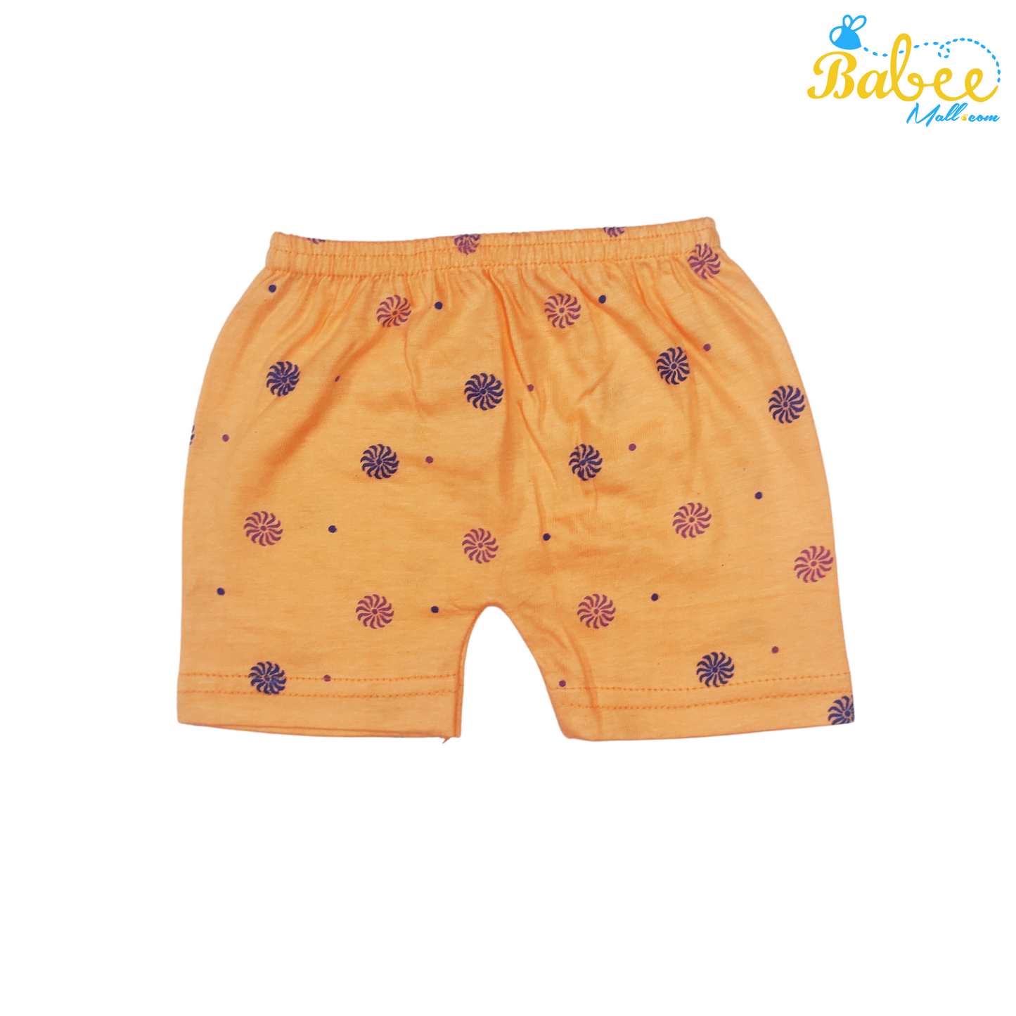 Organic Cotton Newborn Button  Jhablas Top and Shorts Set (0-9 Months) (Unisex) Orange