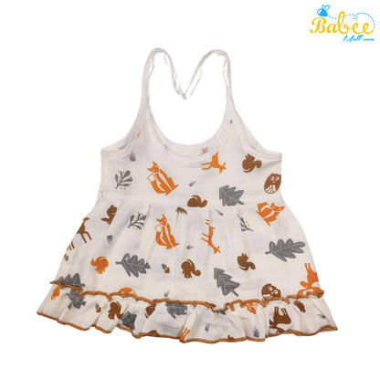 Premium Muslin Frock Jhabla Animal World (Knot Type)