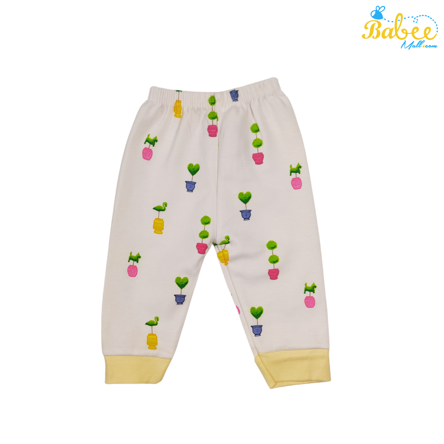 Cozy Newborn Baby Cotton Pajama Set Flower Pot