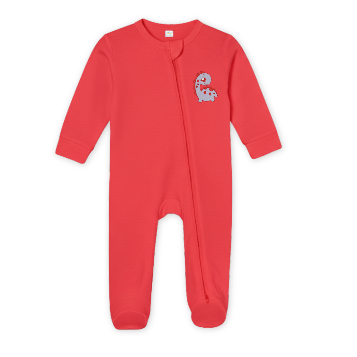Zipper Rompers (Coral Red & Nautical White)