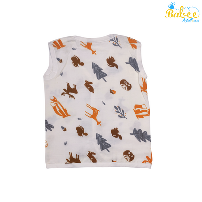 Premium Muslin Button Jhabla Animal World (Button Type)