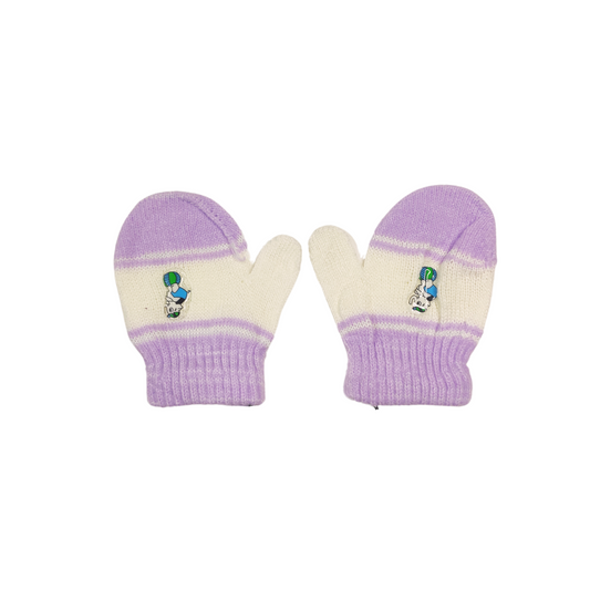 Newborn Baby Woolen Mittens Lavender (Hand Glove)