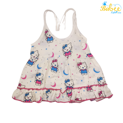 Premium Muslin Frock Jhabla Teddy (Knot Type)