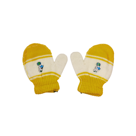 Newborn Baby Woolen Mittens Yellow (Hand Glove)