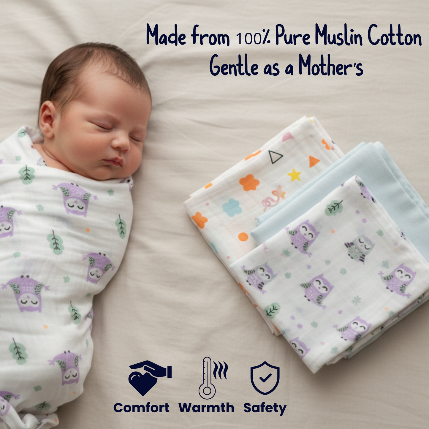 Premium Organic Muslin Swaddle