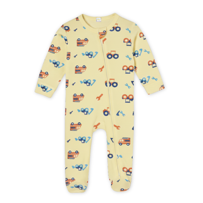 Zipper Rompers (Yellow)