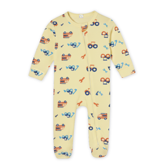 Zipper Rompers (Yellow)